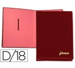 Portafirmas pardo 0875 18 departamentos color burdeos