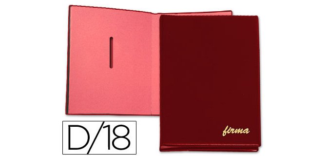 Portafirmas pardo 0875 18 departamentos color burdeos