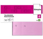 Talonario liderpapel mostrador 60x145 mm tl05 rosa con matriz