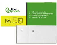 Talonario liderpapel mostrador 60x145 mm tl02 blanco con matriz
