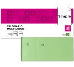 Talonario liderpapel mostrador 60x145 mm tl06 verde con matriz