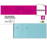 Talonario liderpapel mostrador 60x145 mm tl03 celeste con matriz