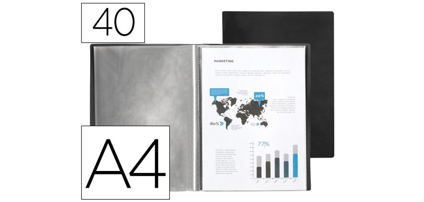 Carpeta liderpapel escaparate fundas polipropileno traslucida din a4