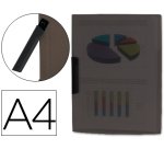 Carpeta liderpapel dossier A4 30 hojas pinza lateral de plástico giratoria polipropileno