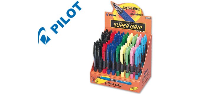 Boligrafo pilot super grip expositor de 60 unidades