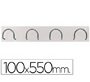 Perchero metalico 611 pared 4 colgadores color blanco 55x10x5 cm