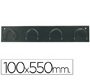 Perchero metalico 611 pared 4 colgadores color negro 55x10x5 cm