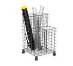 Carrito portaplanos 209 metalico con ruedas color negro 700x400x400 mm