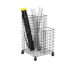 Carrito portaplanos 209 metalico con ruedas color negro 700x400x400 mm