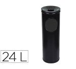 Cenicero papelera redondo 401 negro metalico 66x21,5 cm