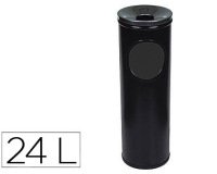 Cenicero papelera redondo 401 negro metalico 66x21,5 cm