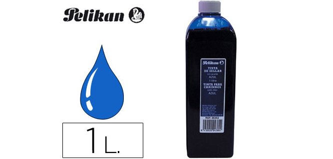 Tinta tampon pelikan azul bote 1 litro
