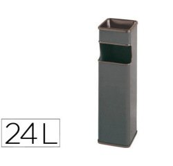 Cenicero papelera cuadrado 403 gris metalico 65x18x18 cm
