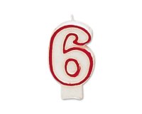 Vela cumpleaños liderpapel nº6