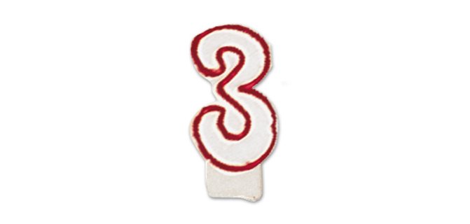 Vela cumpleaños liderpapel nº3
