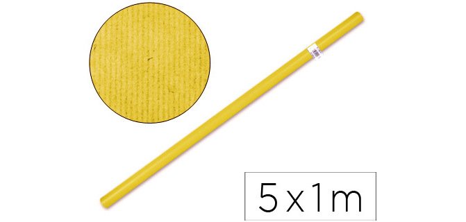 Papel kraft liderpapel amarillo rollo 5x1 mt