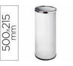 Paraguero metalico 301 blanco aros cromados 50x21,5 cm