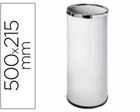 Paraguero metalico 301 blanco aros cromados 50x21,5 cm