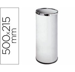 Paraguero metalico 301 blanco aros cromados 50x21,5 cm