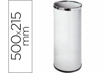 Paraguero metalico 301 blanco aros cromados 50x21,5 cm
