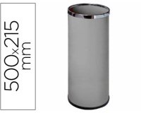 Paraguero metalico 301 gris aros cromado 50x21,5 cm