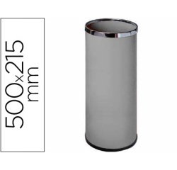 Paraguero metalico 301 gris aros cromado 50x21,5 cm
