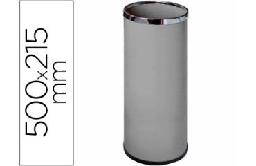 Paraguero metalico 301 gris aros cromado 50x21,5 cm