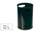 Papelera metalica con asas 101 negra 32x21 cm 12 litros