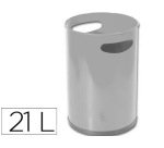 Papelera metalica con asas 101 gris 32x21 cm