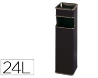 Cenicero papelera cuadrado 403 negro metalico 65x18x18 cm