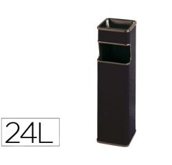 Cenicero papelera cuadrado 403 negro metalico 65x18x18 cm
