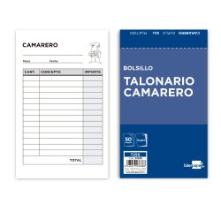 Talonario liderpapel camarero bolsillo original y copia t250