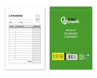 Talonario liderpapel camarero bolsillo original y 2 copias t350
