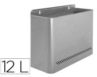 Papelera metalica 99 de pared gris 285x125x325 mm