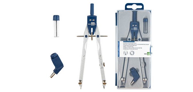 Compas liderpapel micrometrico con adaptador