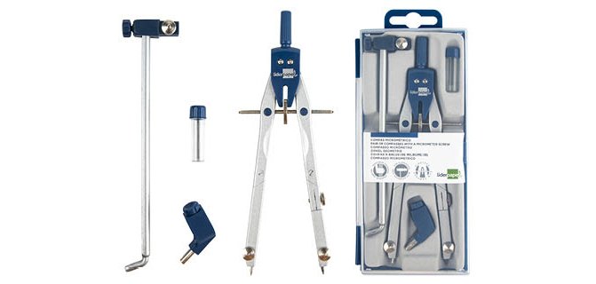 Compas liderpapel micrometrico bk-304 con adaptador y alargadera