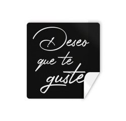 Etiqueta adhesiva arguval negra cuadrada rollo de 250 unidades