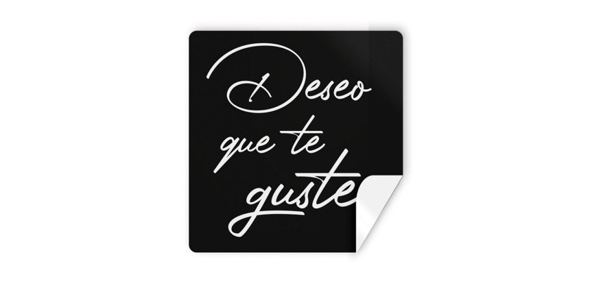 Etiqueta adhesiva arguval negra cuadrada rollo de 250 unidades