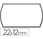 Etiquetas meto onduladas 22x12 mm lisa removible blanca rollo 1500 etiquetas