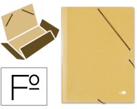 Carpeta liderpapel gomas tres solapas carton prespan folio color amarillo