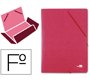 Carpeta liderpapel gomas tres solapas carton prespan folio color rojo