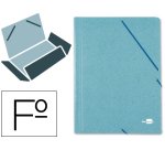 Carpeta liderpapel gomas tres solapas carton prespan folio color verde