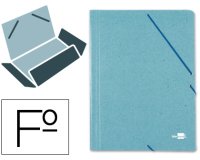 Carpeta liderpapel gomas tres solapas carton prespan folio color verde