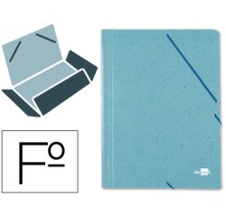 Carpeta liderpapel gomas tres solapas carton prespan folio color verde