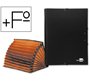 Carpeta clasificadora liderpapel 12 departamentos folio prolongado carton forrado negra fuelle