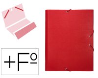 Carpeta clasificadora liderpapel 12 departamentos folio prolongado carton forrado color rojo