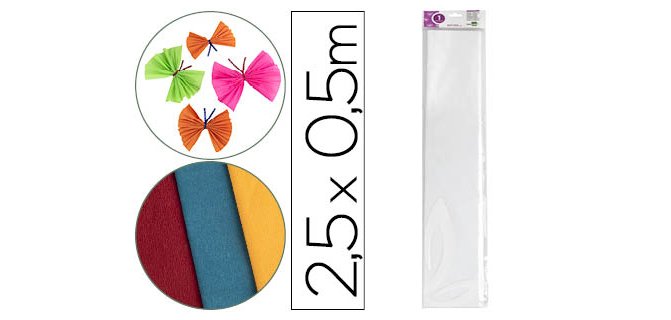 Papel crespón Liderpapel 50 cm x 2,5 m -  34 g