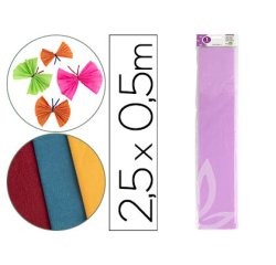 Papel crespon liderpapel 50 cm x 2.5m 34g/m2 lila