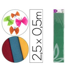 Papel crespon liderpapel 50 cm x 2.5m 34g/m2 verde