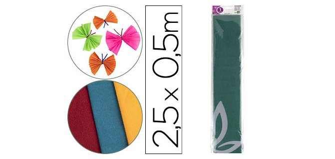 Papel crespón Liderpapel 50 cm x 2,5 m -  34 g